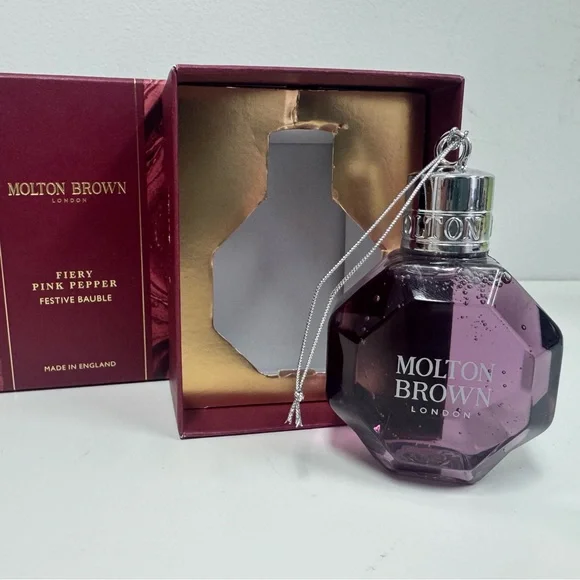 Molton Brown fiery pink pepper Festive Bauble - Bath & Shower Gel 75ml New - Picture 3 of 4